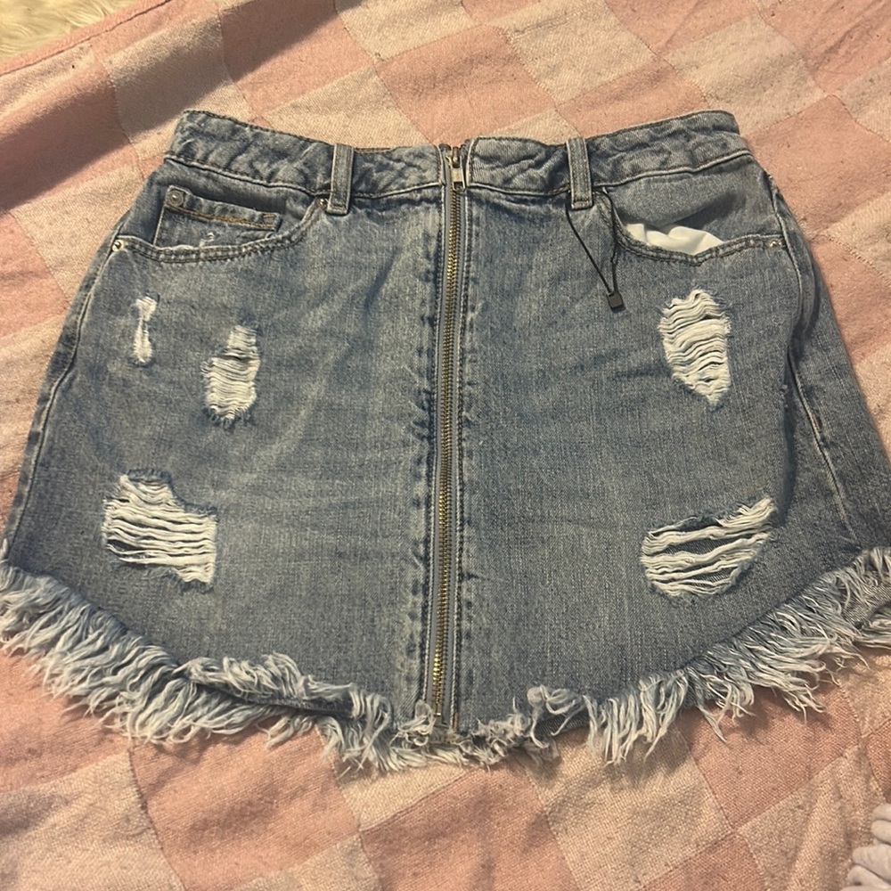 Never worn garage mini Jean skirt
